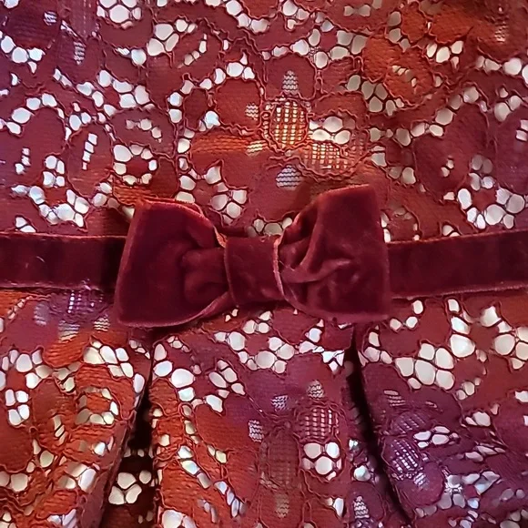 Jona Michelle Red Lace Party Dress Size 5, Girls - Picture 2 of 7